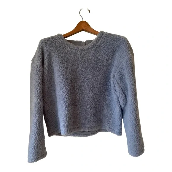 New Lululemon Wool Whenever Crew Chambray Sherpa Pullover Size 8 - Picture 5 of 7